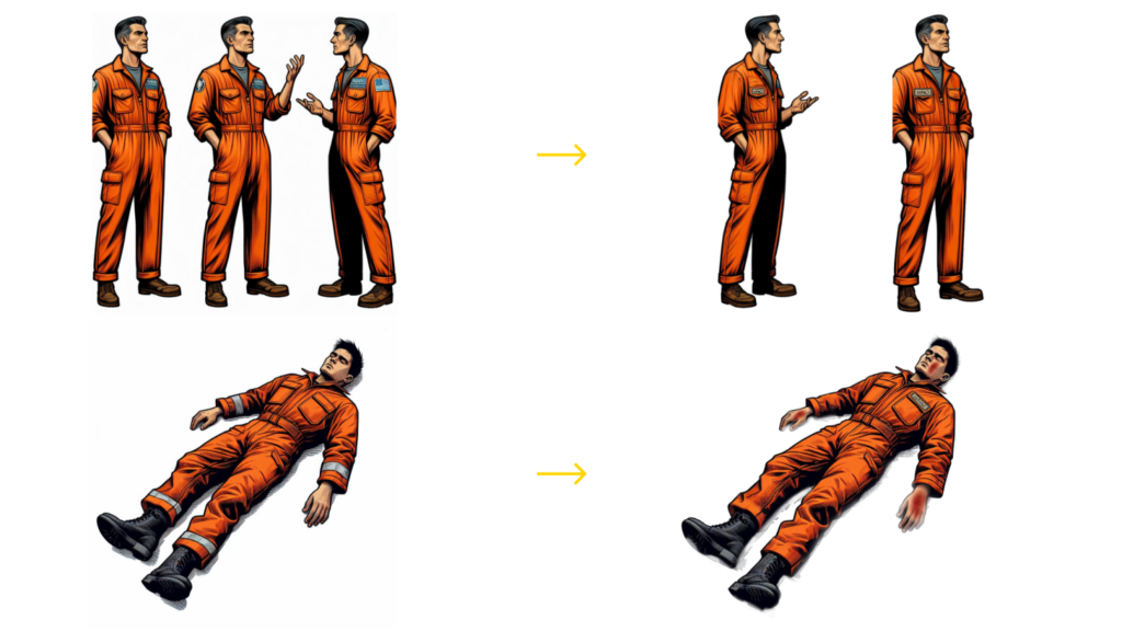 Edited character image created with DALL·E, demonstrating the use of AI in visual enhancement and transformation.