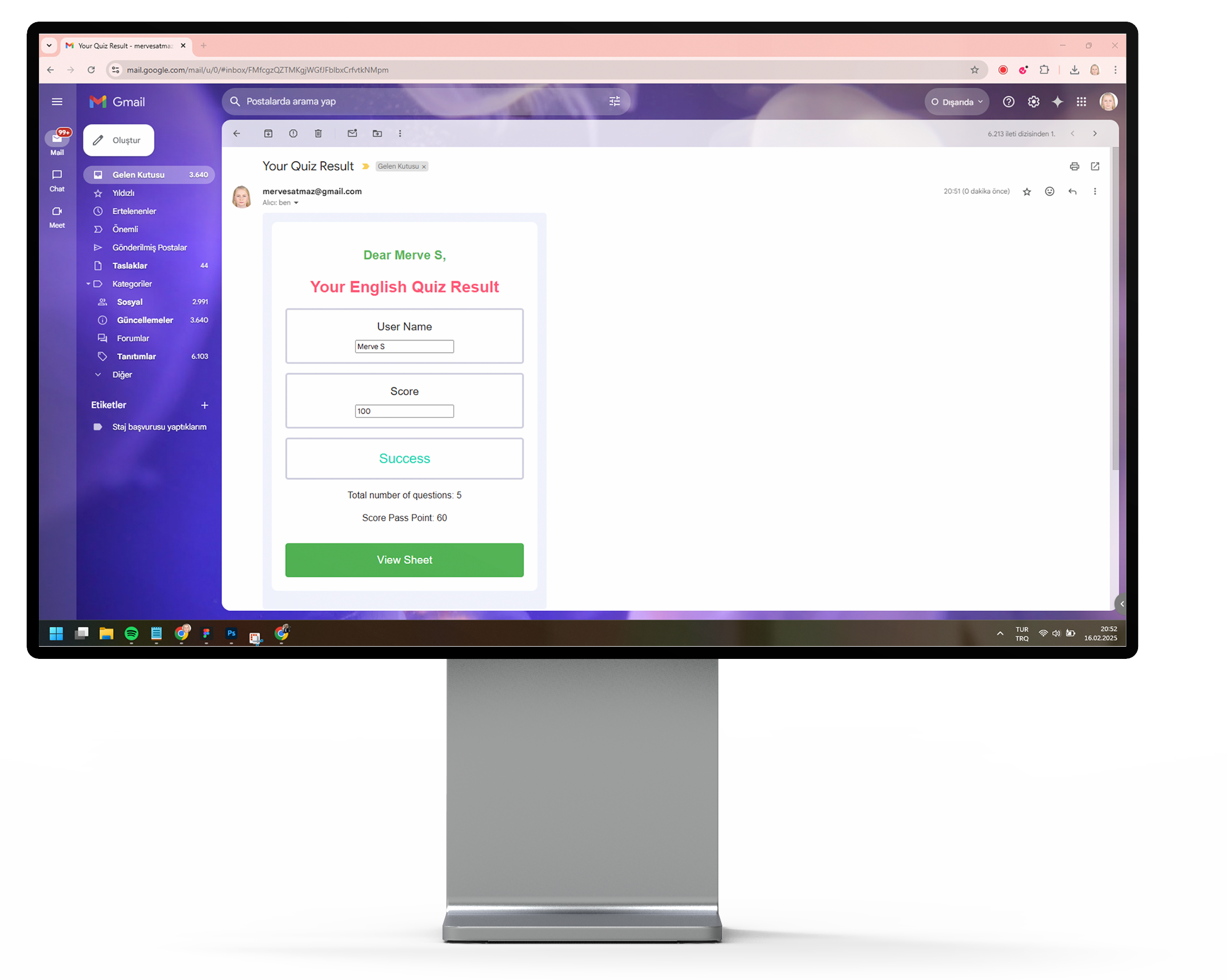 Track eLearning Quiz Results Without LMS: A visual representation of how to track quiz results without the need for an LMS using Google Sheets and Articulate Storyline.