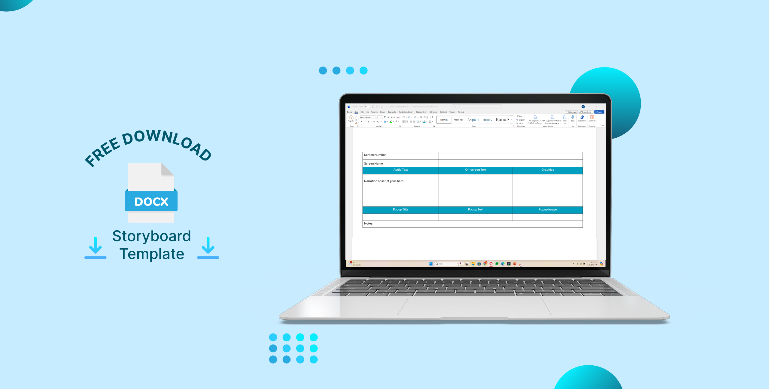 eLearning Storyboard Template (Free Download)
